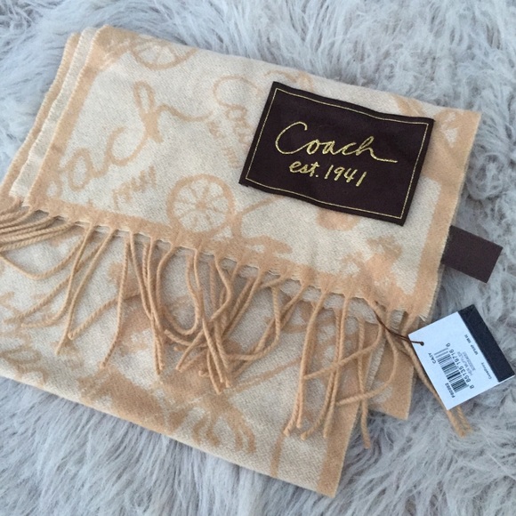 Coach Accessories - Coach camel scarf NWT gorgeous
